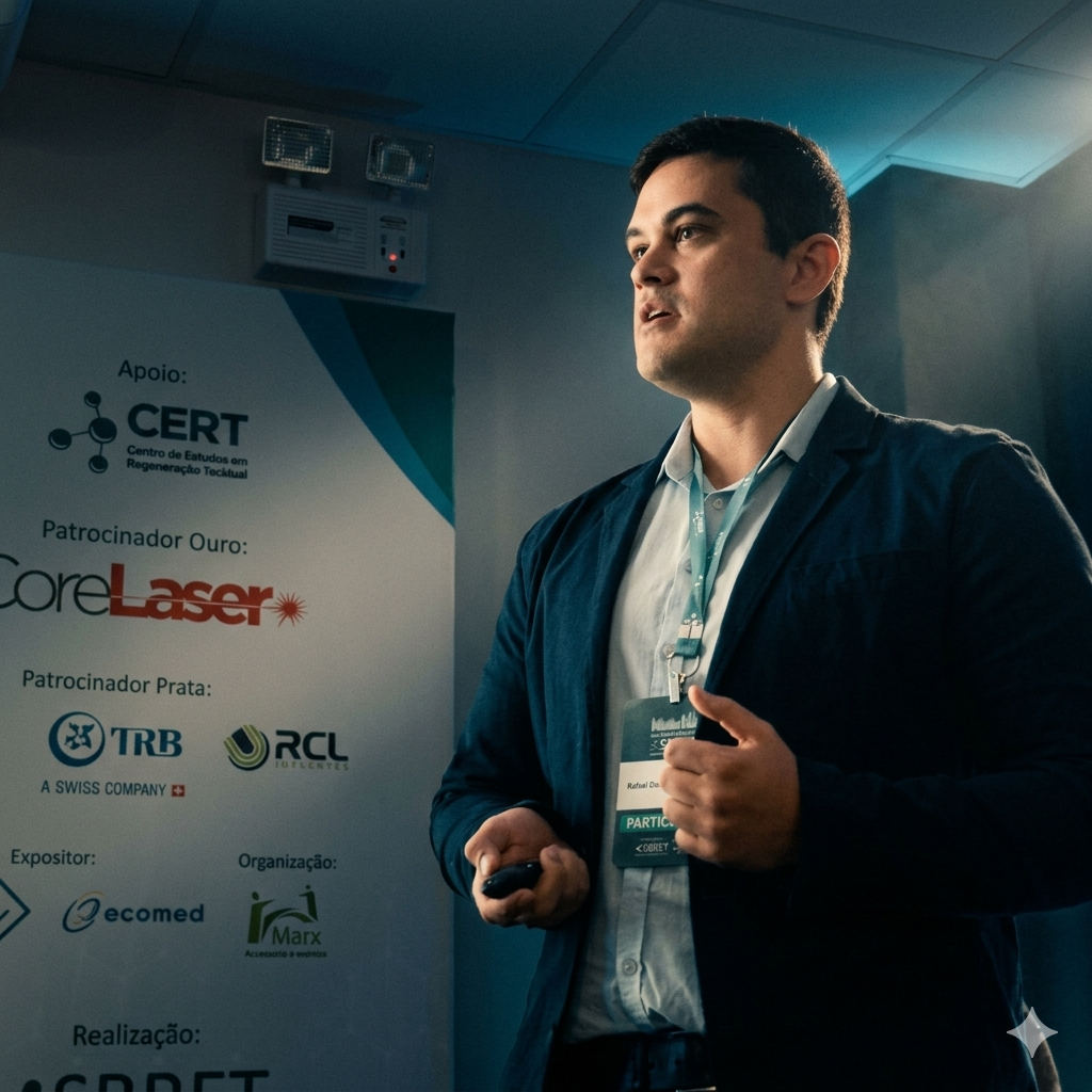 Dr Rafael Veras em palestra científica